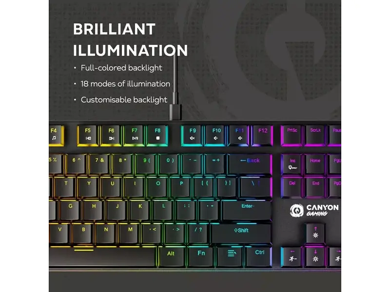 Клавіатура Canyon Cometstrike GK-55 RGB (CND-SKB55-US) - фото 9
