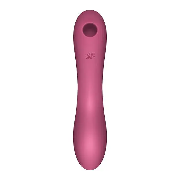 Вакуумный стимулятор клитора с вибрацией Satisfyer Curvy Trinity 3 красный - фото 3