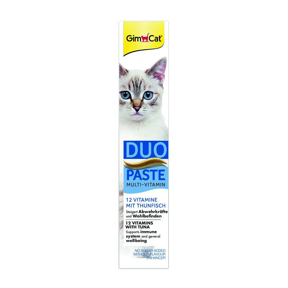 Паста для котів GimCat DUO PASTE Multi-vitamin 12 vitamins with tuna 12 вітамінів і тунець, 50 г - фото 7