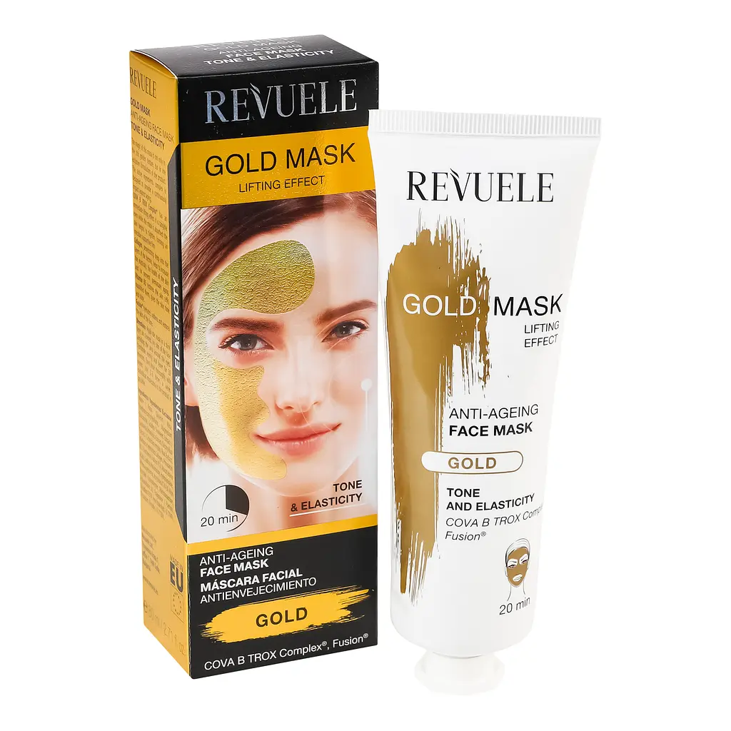 Золотая маска для лица Revuele Gold Face Mask Lifting Effect Anti-Age, 80 мл - фото 2