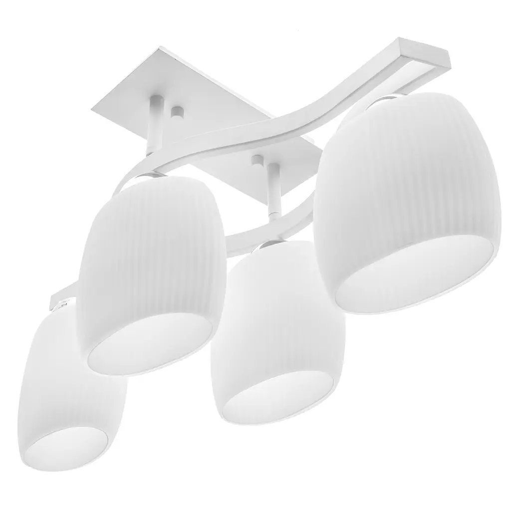 Люстра потолочная Brille в спальню E14 60W WH (BR-01462C/4) - фото 5