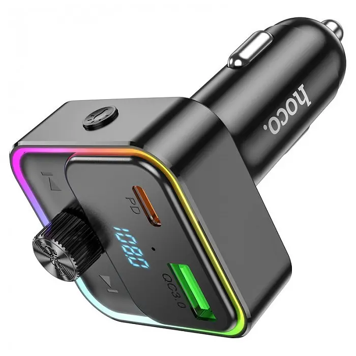 Автомобільний FM-трансмітер модулятор Bluetooth MP3 HOCO E81 Fantasy 30 W, PD/QC, USB-C/ 1xUSB-A - фото 4