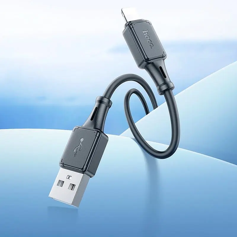 Кабель HOCO lightning Assistant silicone charging data cable X101 1m, 2.4A - фото 2