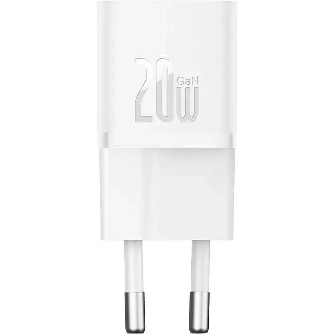 Зарядний пристрій Baseus GaN5 Fast Charger mini 1C 20W EU white (CCGN050102) - фото 2