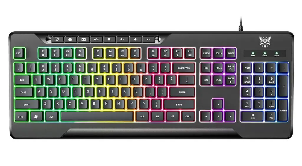 Клавіатура Onikuma ігрова дротова G-72 з RGB підсвіткою безшумна 104 клавіші геймерська мембранна для ПК та ігор - фото 2