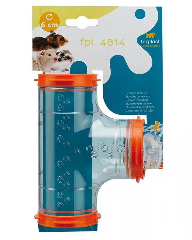 Тунель для гризунів Ferplast FPI 4814 Tube Line T Tunnel 14x10 см Ø 6 см 84814099 - фото 2