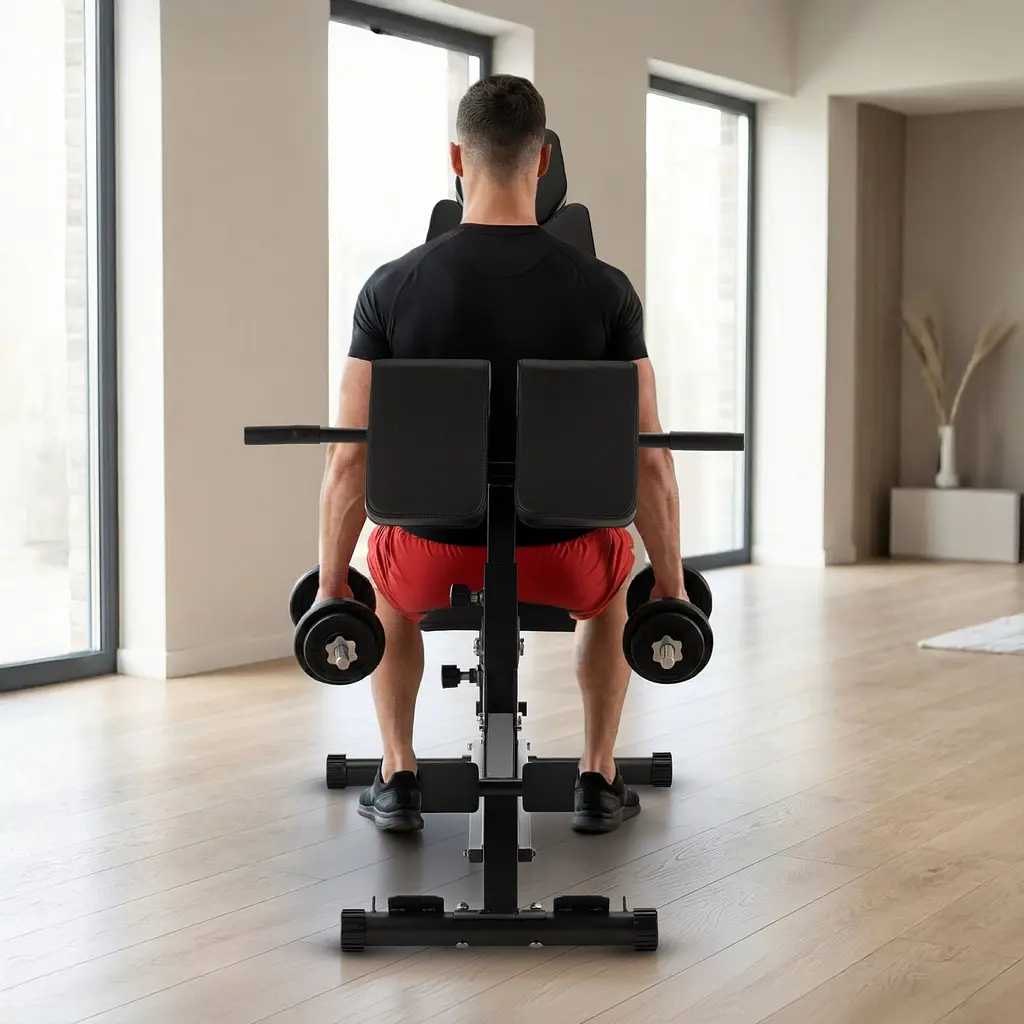 Лавка тренувальна Gymtek XL800 з еспандерами та партою Скотта - фото 14