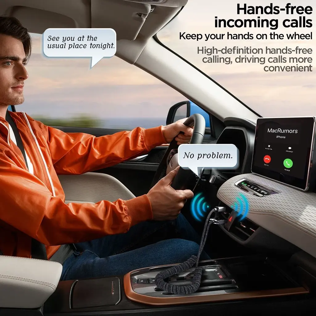 Бездротовий Bluetooth-кабель AUX USB, 3,5 мм, аудіоадаптер для ПК Auto Zuhause, кабель - фото 3