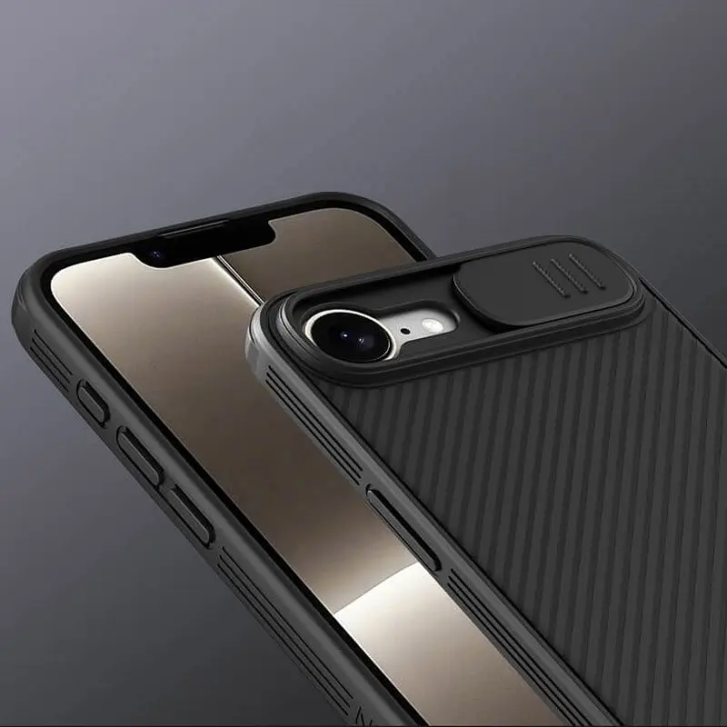 Карбонова накладка Nillkin CamShield Pro для Apple iPhone 16e / 17e (6.1) Black - фото 6