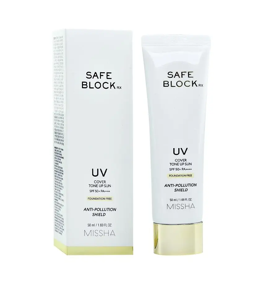 Сонцезахисний засіб Safe Block RX Cover Tone Up Sun SPF50+ Missha 50 мл - фото 2