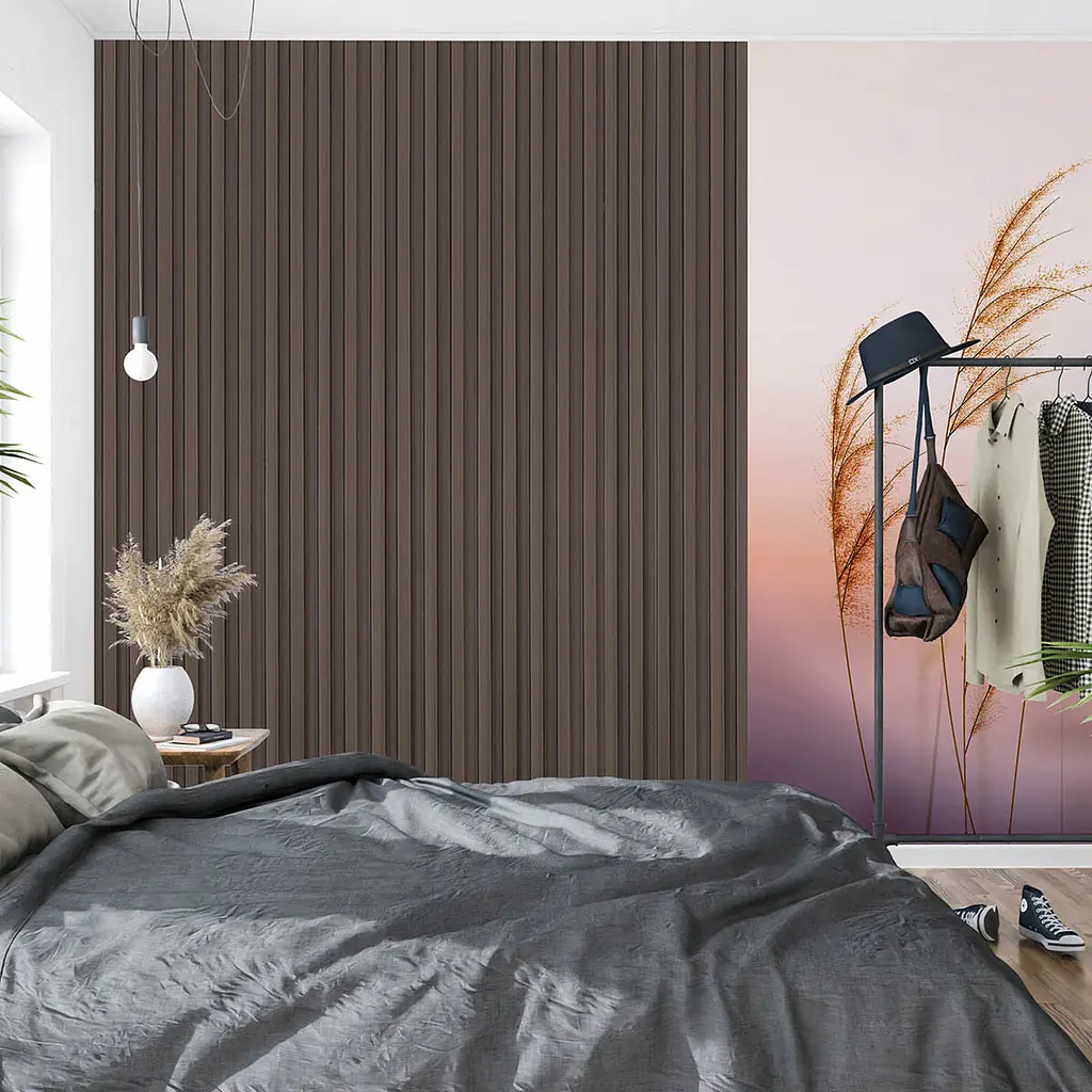 Декоративна стінова рейка Sticker Wall  160x23x3000мм (D) SW-00001535 Темно-коричнева - фото 8