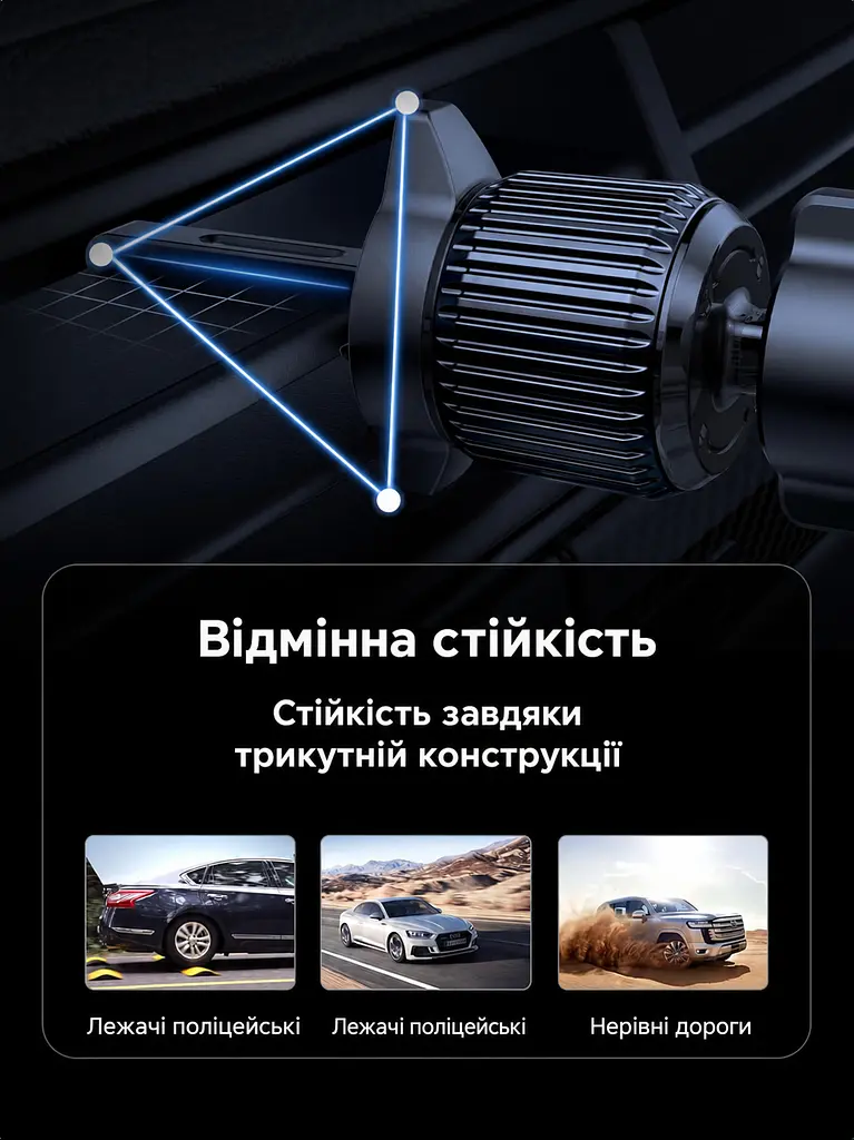 Магнітний автомобільний тримач із бездротовим заряджанням UGREEN MagFlow W708 із кріпленням-гачком у дефлектор Qi2 до 15 Вт вхід живлення USB-C PD/QC для iPhone 12 і новіших з iOS 17.2 обертання на 360° з LED-підсвічуванням кабель USB-C ↔ USB-C 1 м у комплекті сіро-чорний (35970) - фото 11