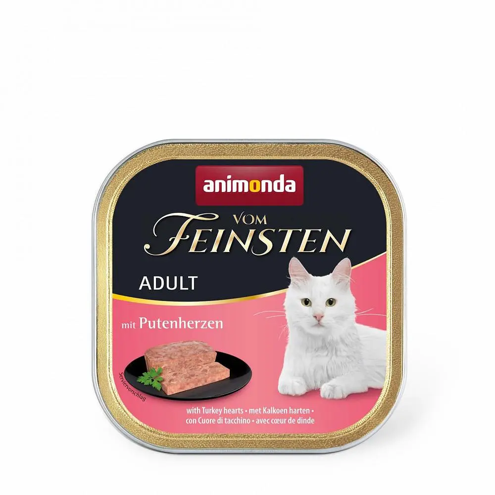 Вологий корм для кішок Animonda Vom Feinsten Adult with Turkey hearts з індичими серцями 100 г (арт.AM-83203)
