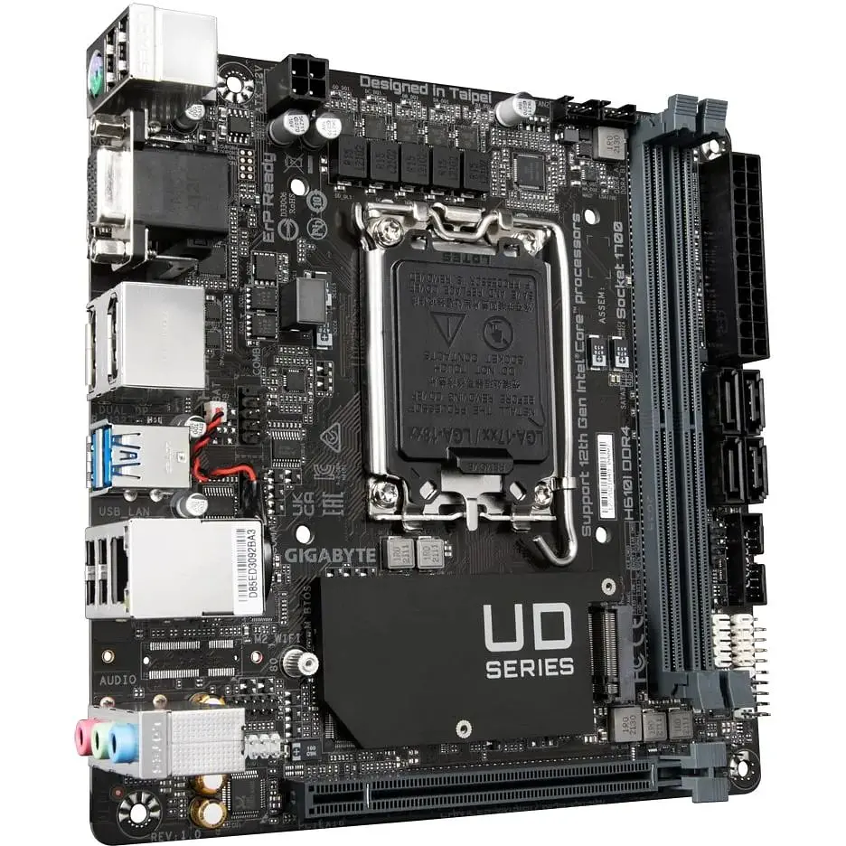 Материнская плата Gigabyte H610I DDR4 s1700 H610 2xDDR4 M.2 HDMI D-Sub mITX - фото 2
