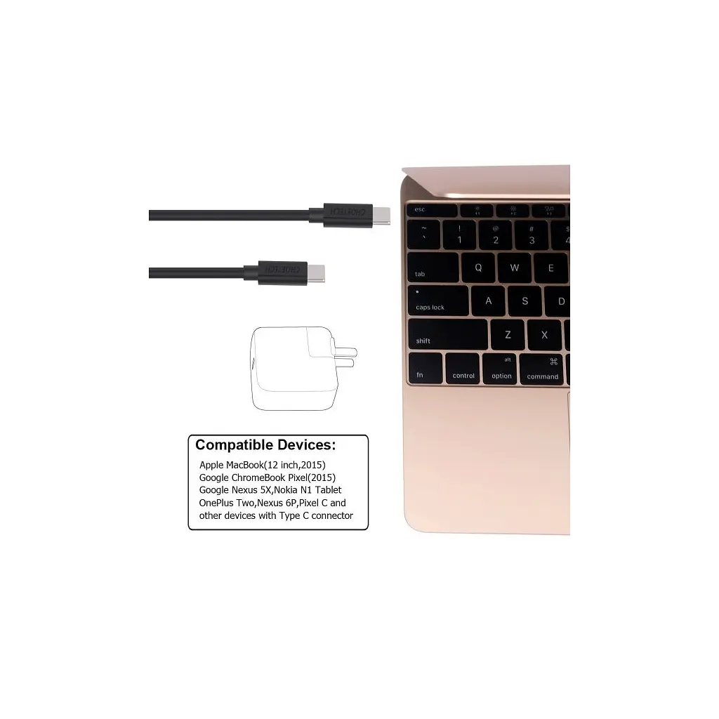 Дата кабель USB-C to USB-C 3.0m Choetech (CC0004) - фото 7