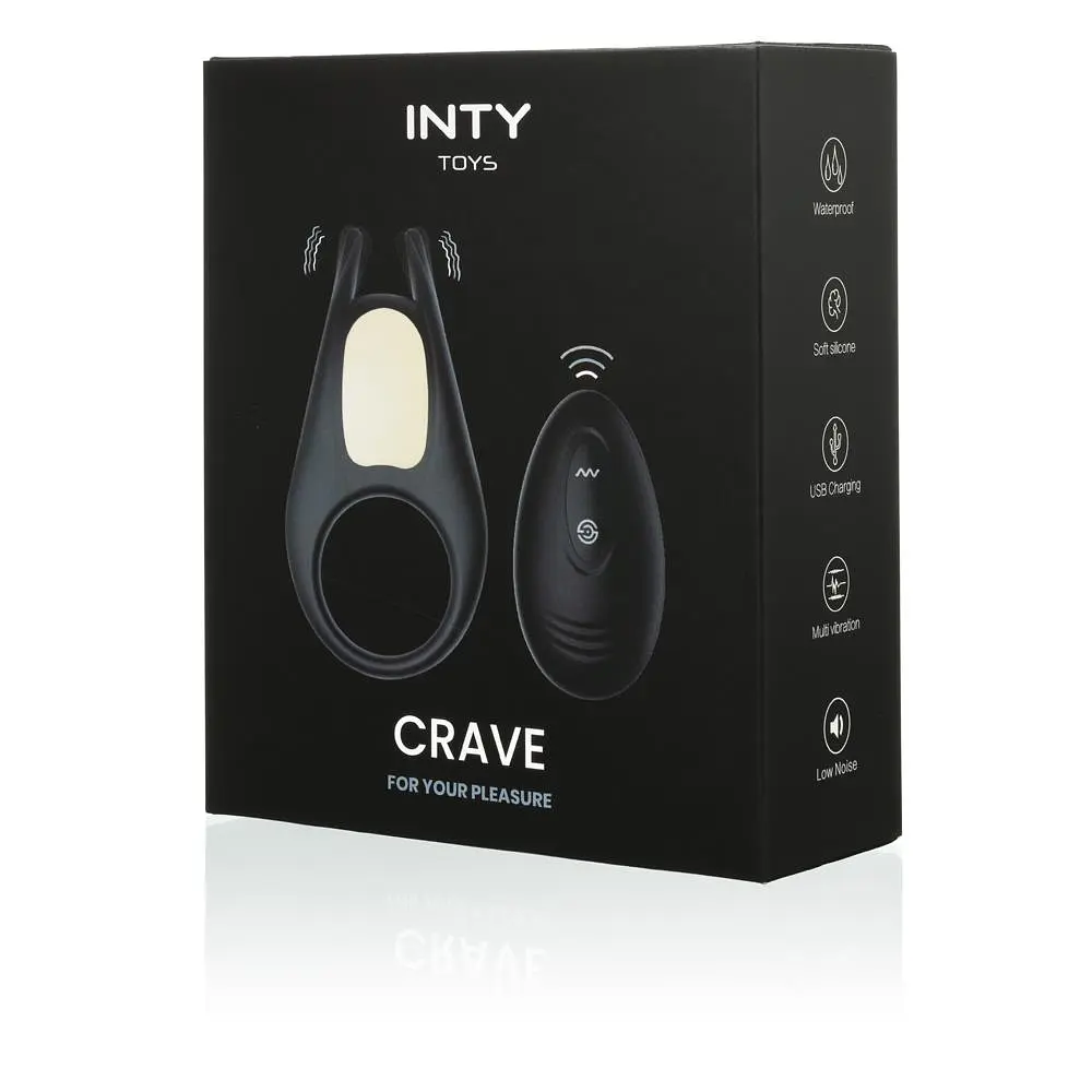 Виброкольцо INTY Toys Crave 9.5 см (черный) - фото 8