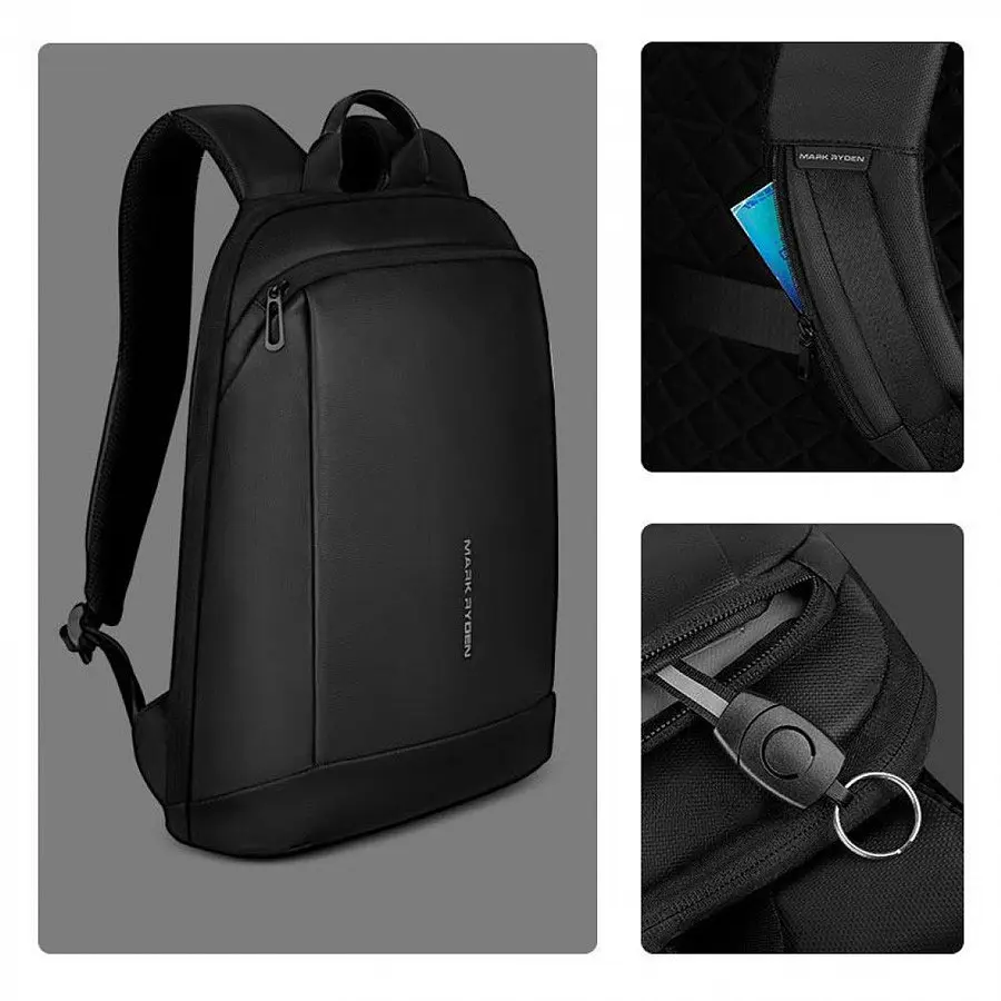 Рюкзак міський Mark Ryden 9813 13л з відсіком для ноутбука 15,6"Black (16255) - фото 7