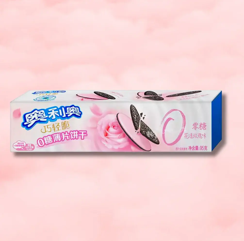 Печиво Oreo Thins Sugar Free Rose рожеве з ароматом троянди 95 г - фото 2