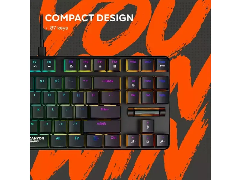 Клавіатура Canyon Cometstrike GK-50 RGB TKL (CND-SKB50-US) - фото 8