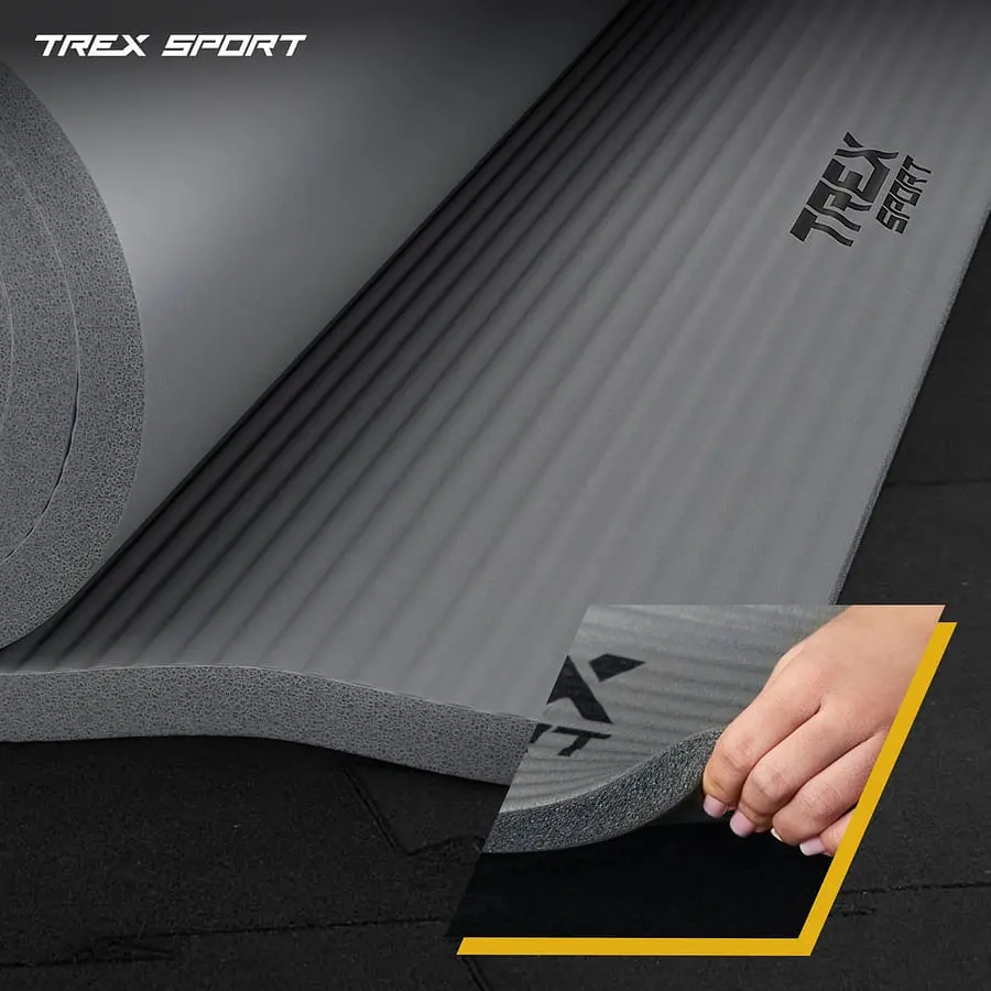 Коврик для йоги Trex Sport TX-029NGM NBR 2см 190х80 сірий - фото 6