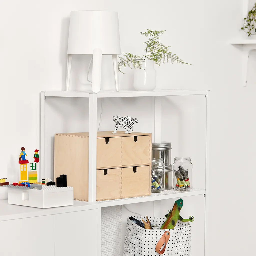 Металевий стелаж IKEA 60×25×116 см білий книжкова полиця з сіткою, сучасний дизайн - фото 4