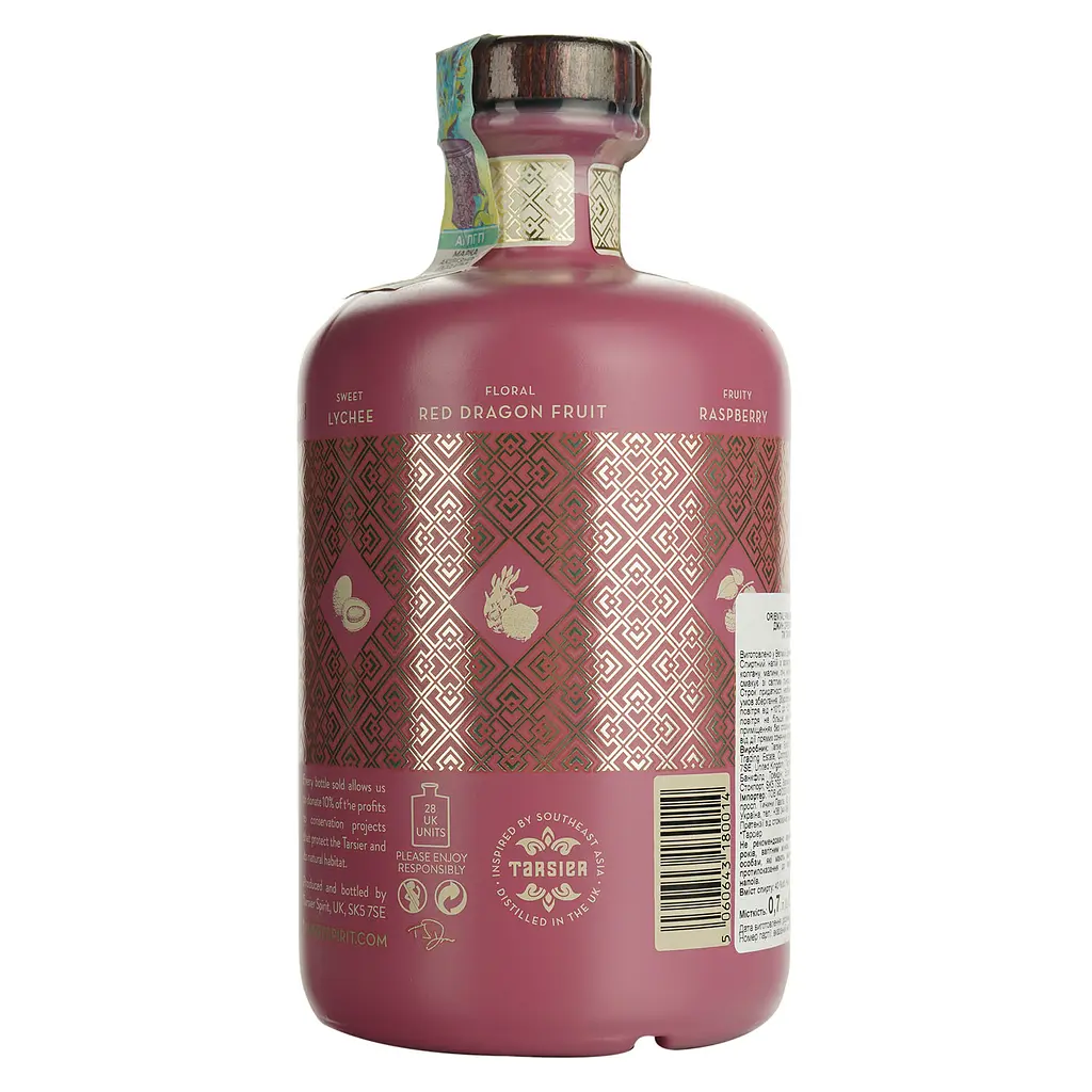 Джин Tarsier Oriental Pink 40% 0.7 л - фото 5