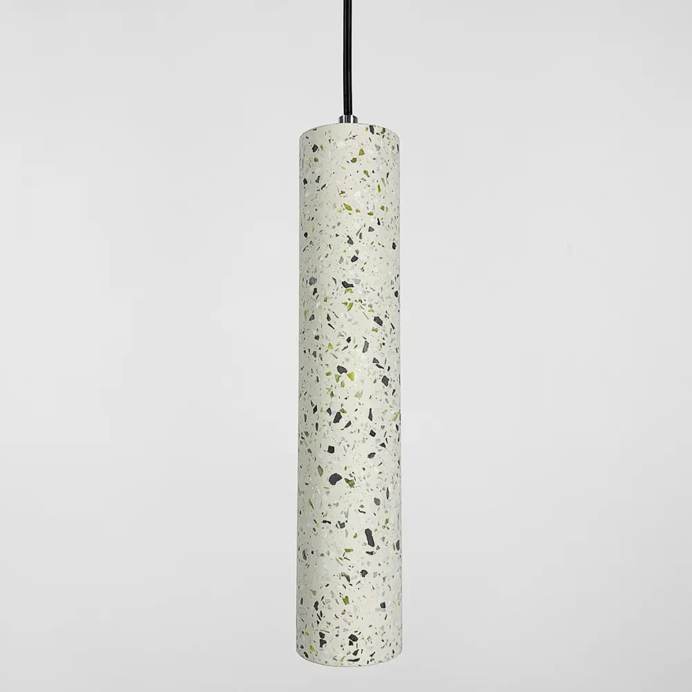 Подвес Terrazzo Cylinder Long с белым бетонным плафоном 30х6 см | Line F | Арт. MJ163-60*300 WT - фото 6