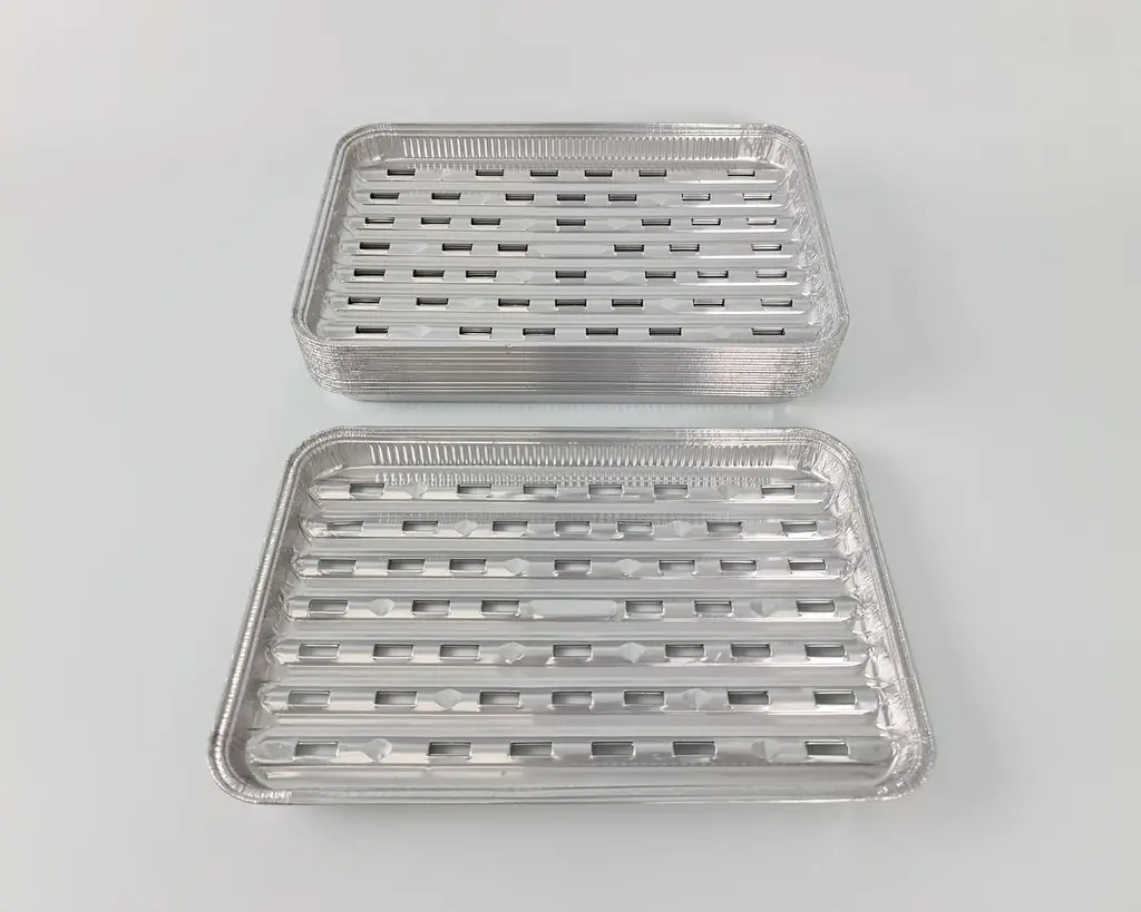 Алюмінієва форма для гриля, прямокутна, 1550 мл, X20G, 100 шт, для гриля, для запікання, доставки гарячих страв, кейтерингу - фото 2