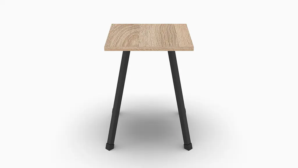 Табурет Ferrum-decor 430x320x320 Чорний метал ДСП Дуб Сонома 16 мм (FRD-104640) - фото 2