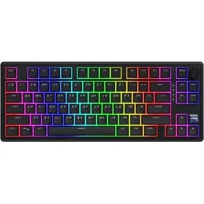 Клавіатура Hator Skyfall 80 PRO Aurum Vanila Silent RGB Wireless/Bluetooth/USB UA Black (HTK4181UA) - фото 8