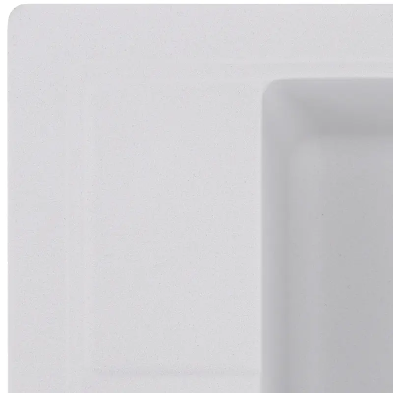 Кухонна мийка Zerix ZS-4651S-01 white ZX4563, Білий матовий - фото 2