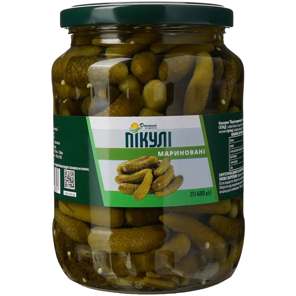 Пікулі Домашні продукти Огірки мариновані 680 г - фото 2