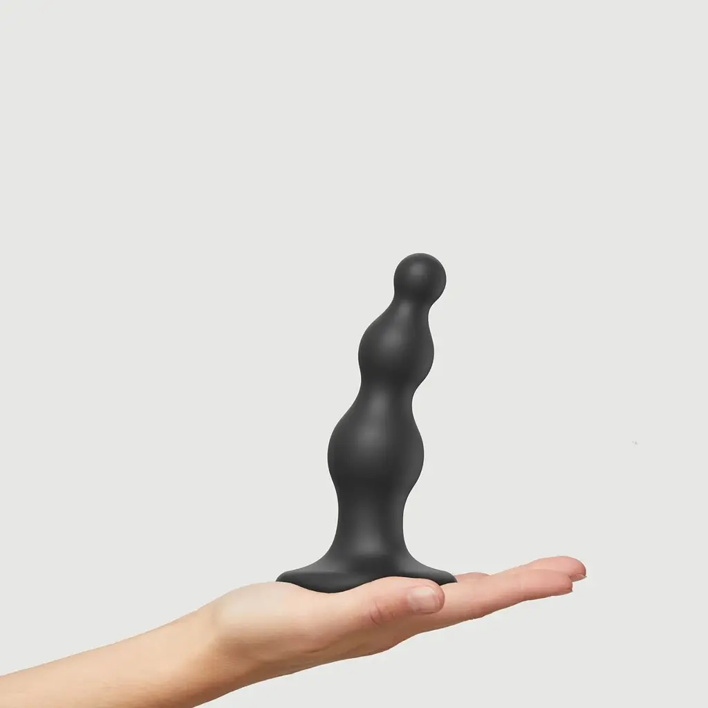 Насадка для страпона Strap-On-Me Dildo Plug Beads Black S - фото 2