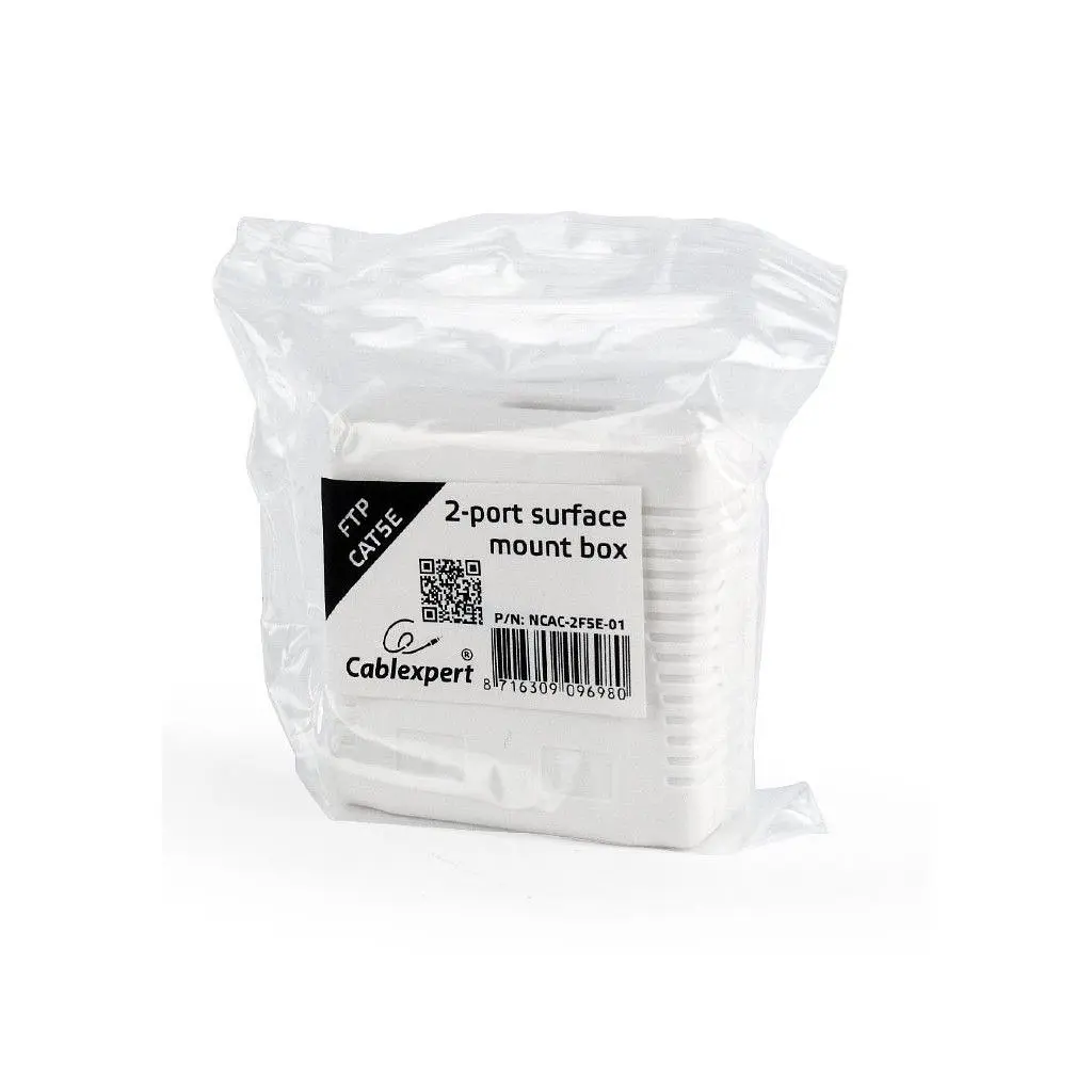 Комп'ютерна розетка Cablexpert RJ45x2 FTP, cat.5e (NCAC-2F5E-01) - фото 3