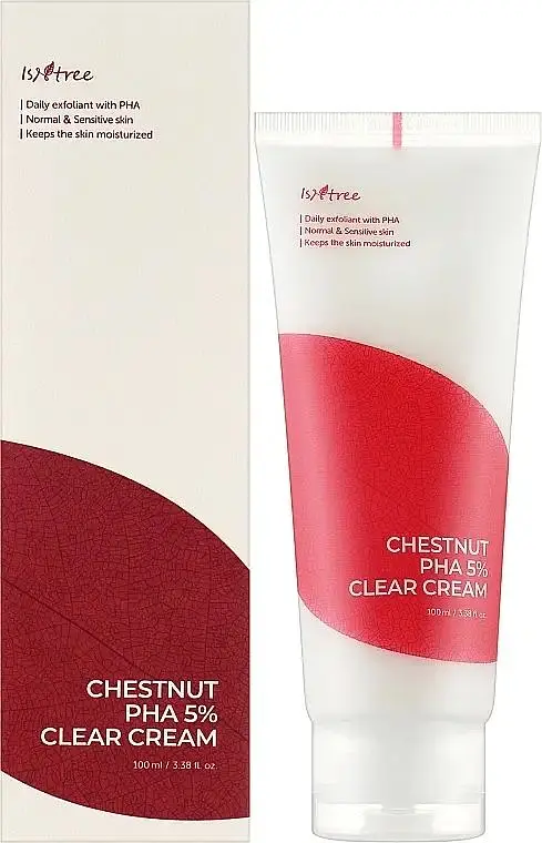 Крем ексфоліюючий з PHA кислотою 100 мл Isntree Chestnut PHA 5% Clear Cream - фото 2