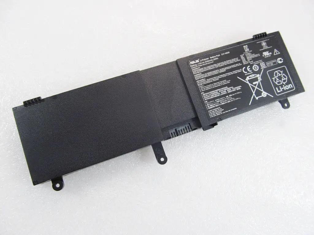 Акумулятор для ноутбука Asus N550 C41-N550, 3900 mAh (59Wh), 4cell, 15V, Li-ion, чорний - фото 2
