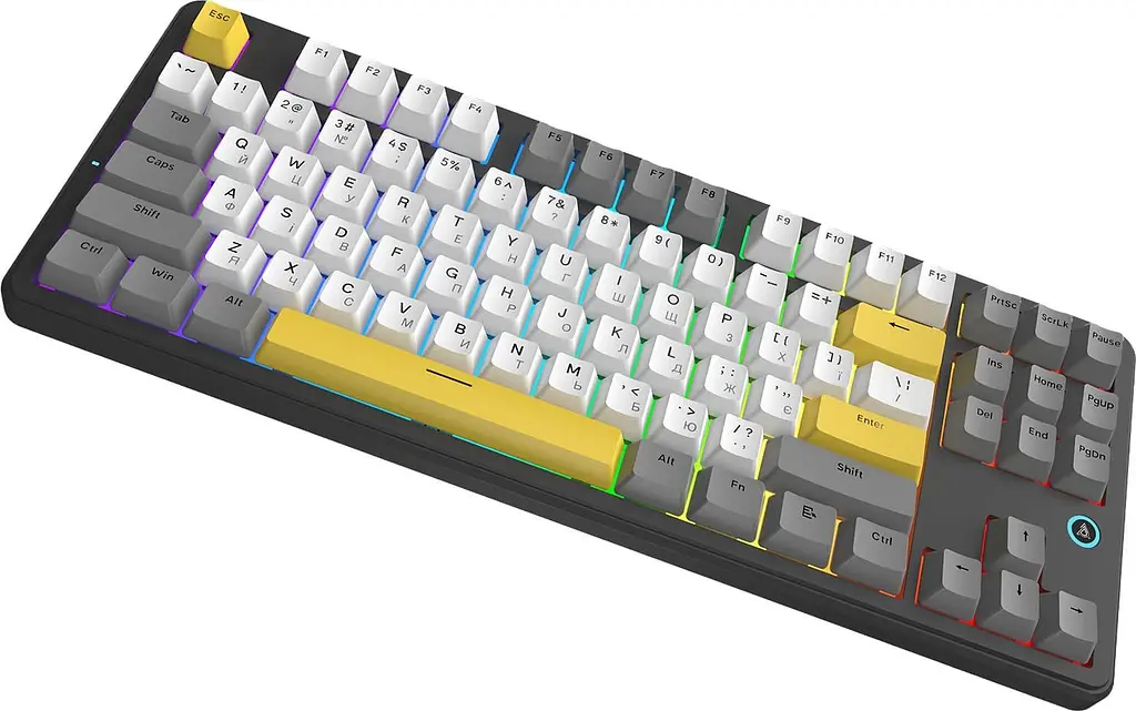 Клавиатура Ajazz AK870 V2 Flying Fish switches Black Gray Yellow (AK870-V2-FF-BGY) - фото 5