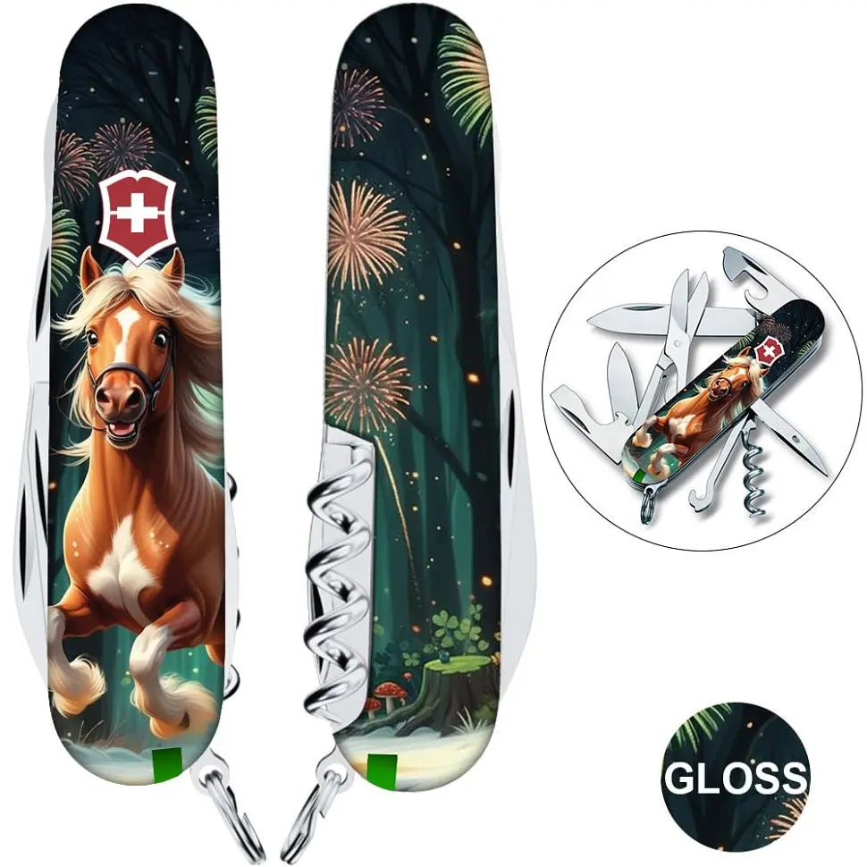 Складаний ніж Victorinox CLIMBER ZODIAC Кінь-переможець 1.3703.3.Z5300pk - фото 2