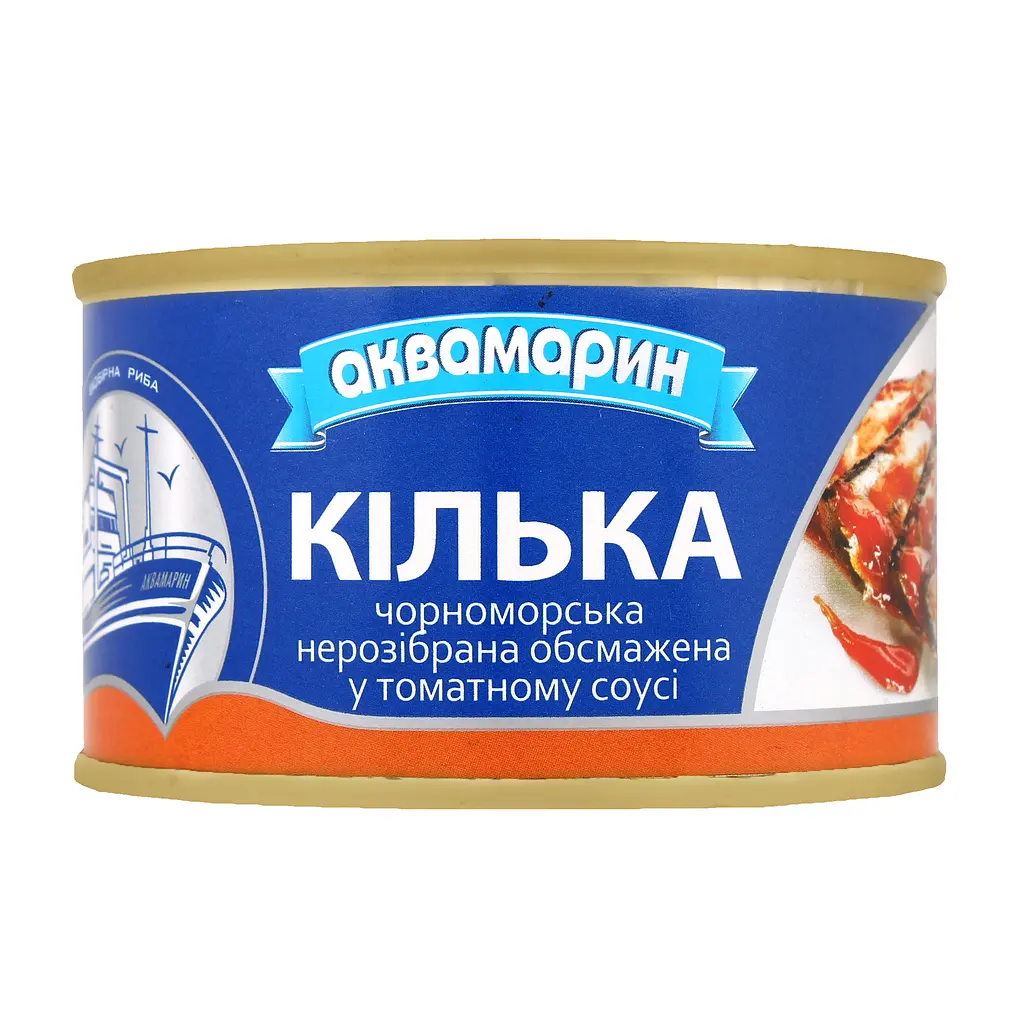 Килька Аквамарин обжаренная в томатном соусе 230 г (788221) - фото 2