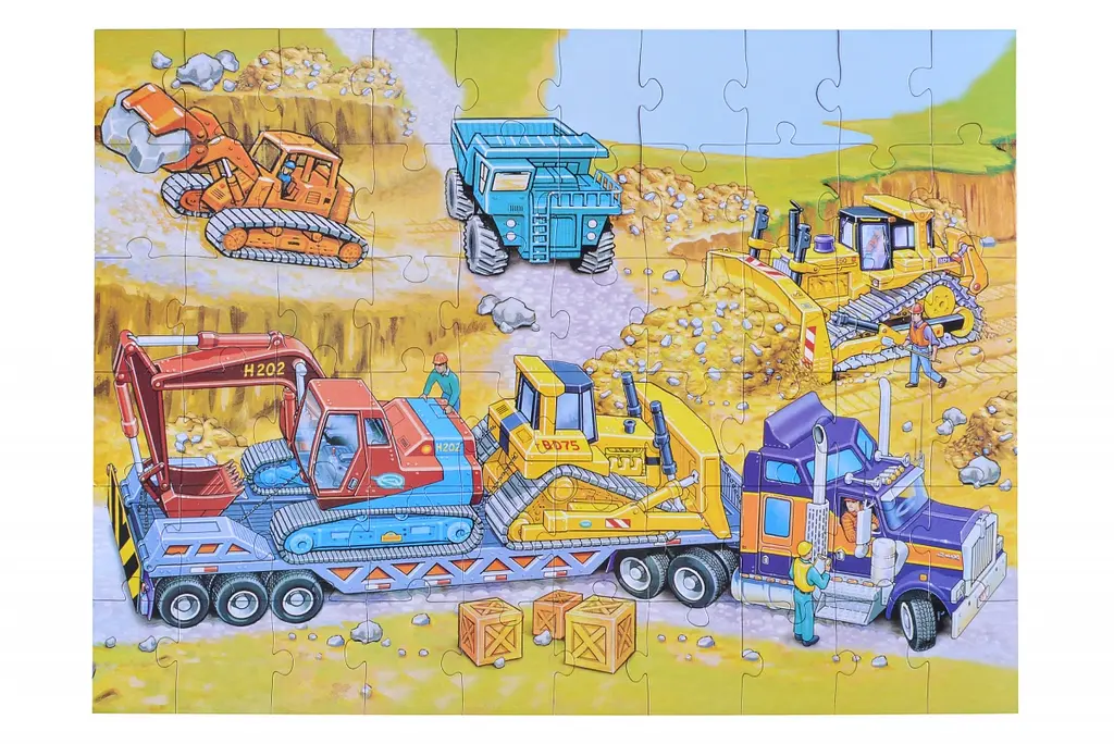 Пазл Same Toy Будівельна техніка, 4 картинки (2201Ut) - фото 3