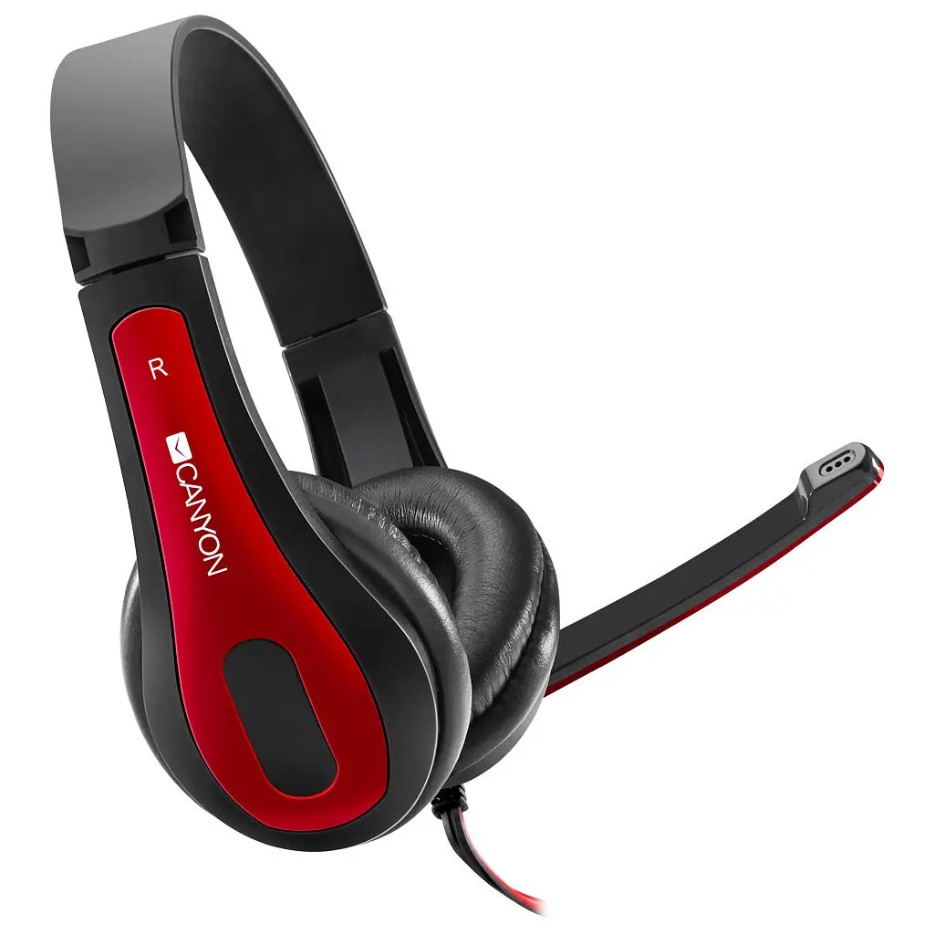Навушники Canyon HSC-1 Black-Red (CNS-CHSC1BR) - фото 2