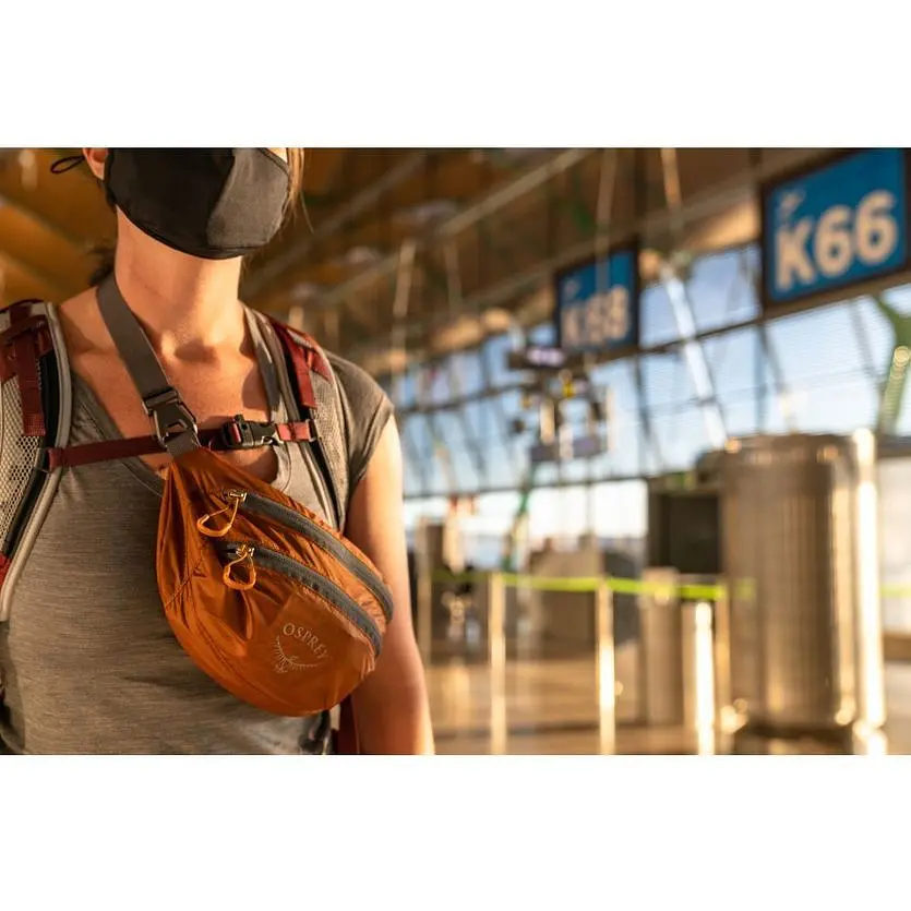 Сумка поясная Osprey Ultralight Stuff Waist Pack синяя - фото 4