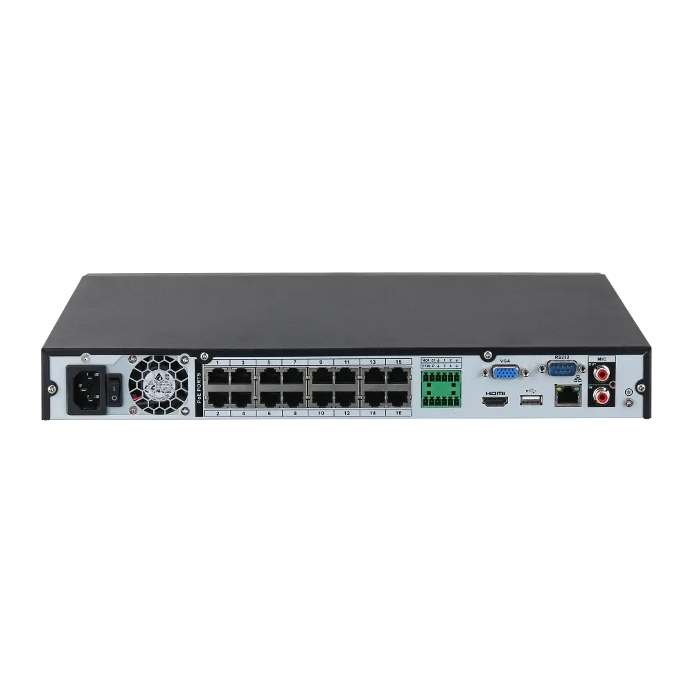 Відеореєстратор Dahua DHI-NVR2216-16P-I2 16-канальний 1U PoE 2HDD WizSense - фото 2