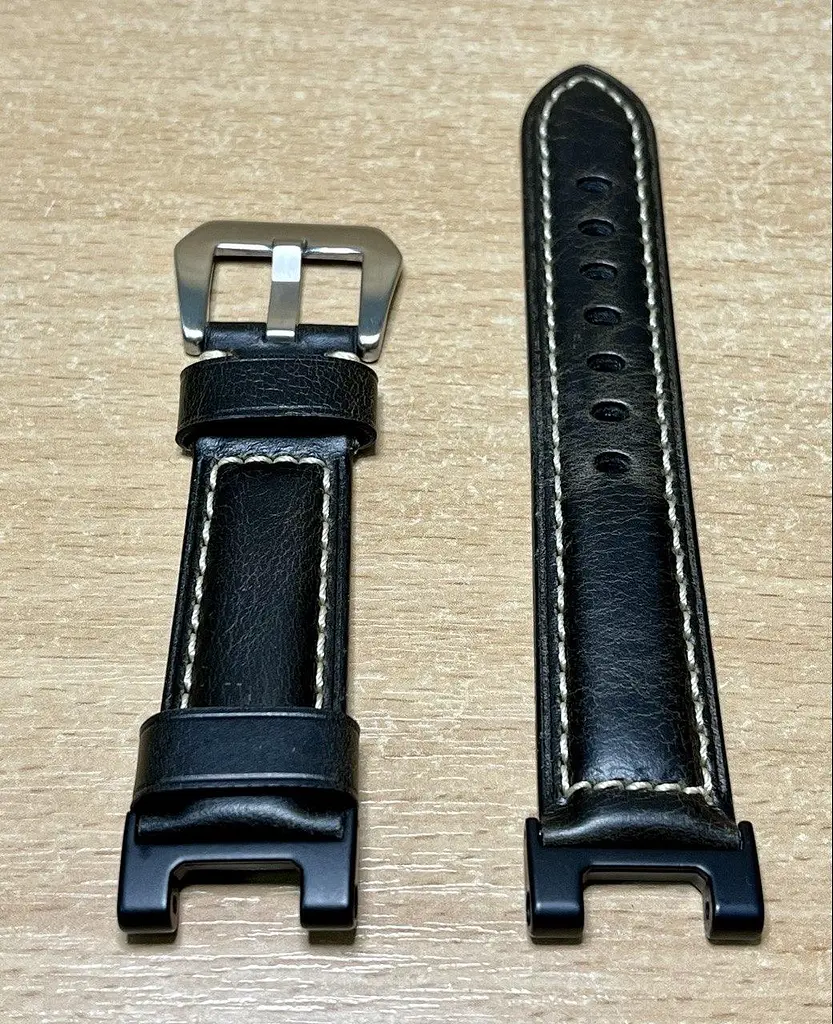 Шкіряний ремінець Primolux F001 Steel buckle для годинника Xiaomi Amazfit T-Rex (A1918)/T-Rex Pro (A2013) Black - фото 5