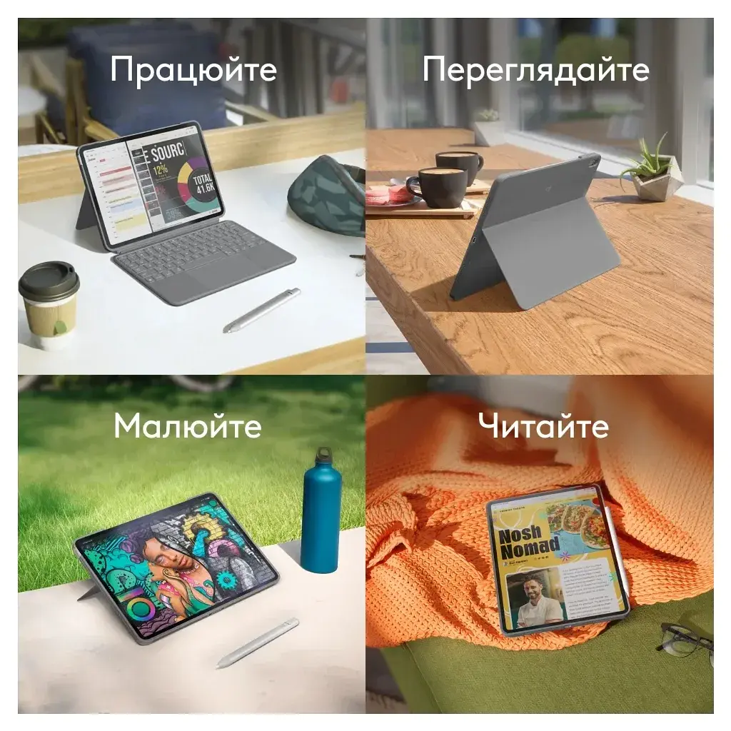 Чохол до планшета Logitech Combo Touch for iPad Air 11-inch M2 (L920-012636) - фото 9