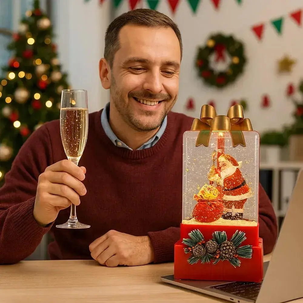 Новорічний нічник XMAS WDL-25010A Подарунок ∙ Нічник XMAS WDL-25010A у формі подарункової коробки - фото 4