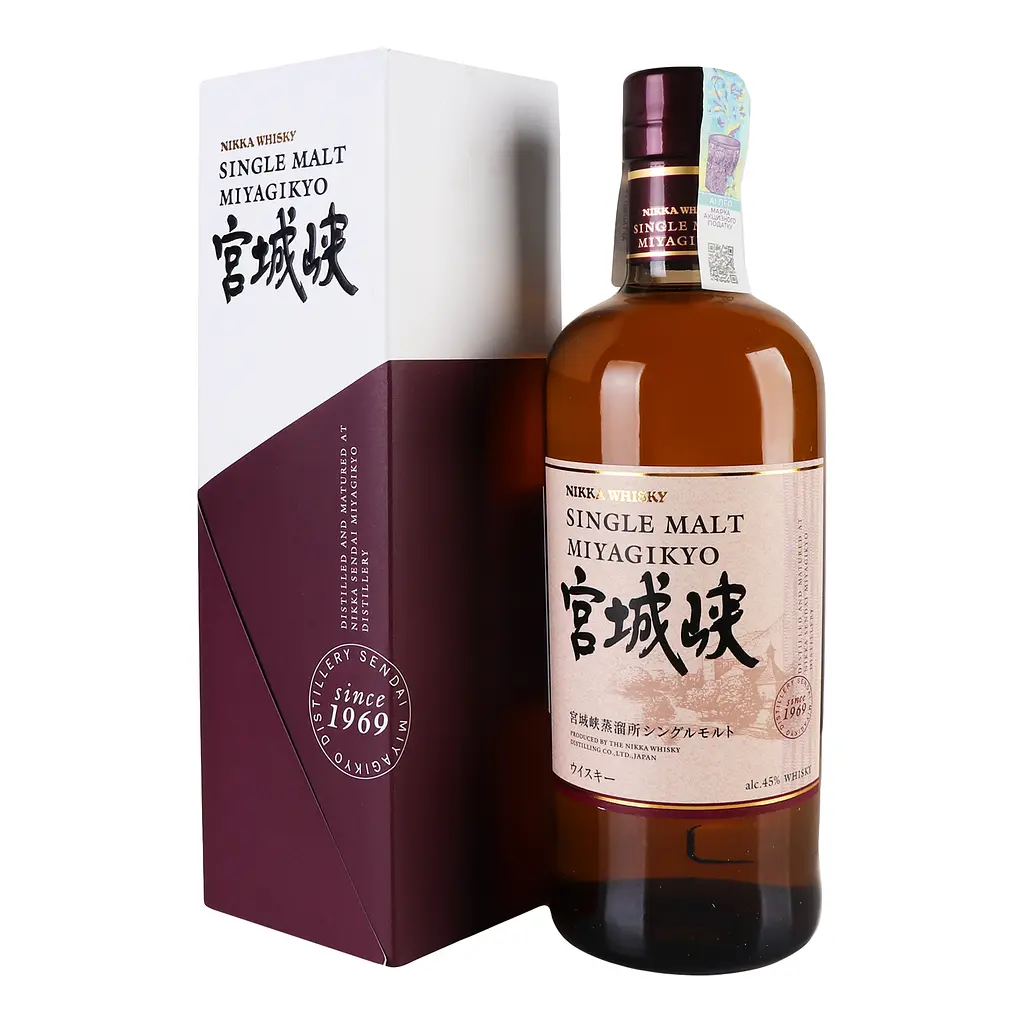 Віскі Nikka Miyagikyo Single Malt, в коробці, 45%, 0,7 л - фото 1