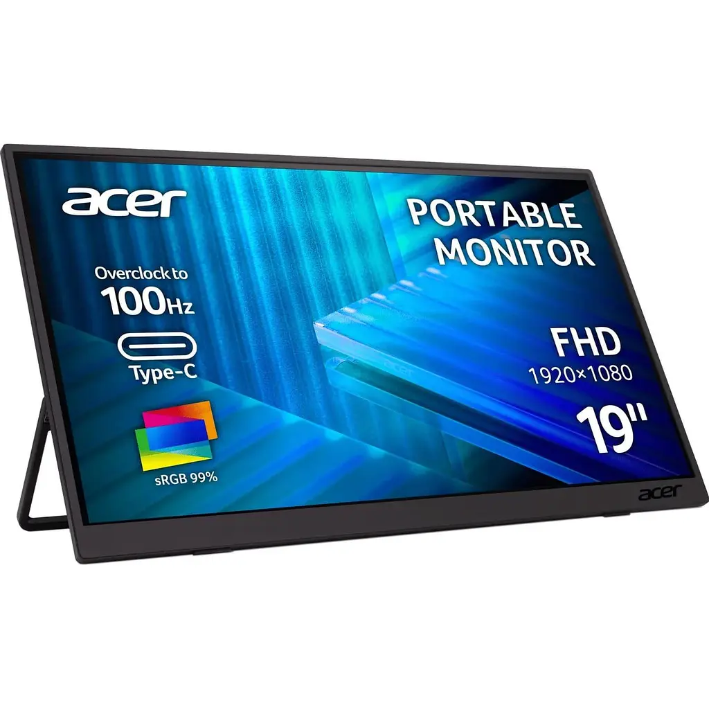 Монітор 19" Acer PM191QEbmiuux Portable Black (UM.XP1EE.E01) 1920x1080 (FullHD) IPS 100 Hz