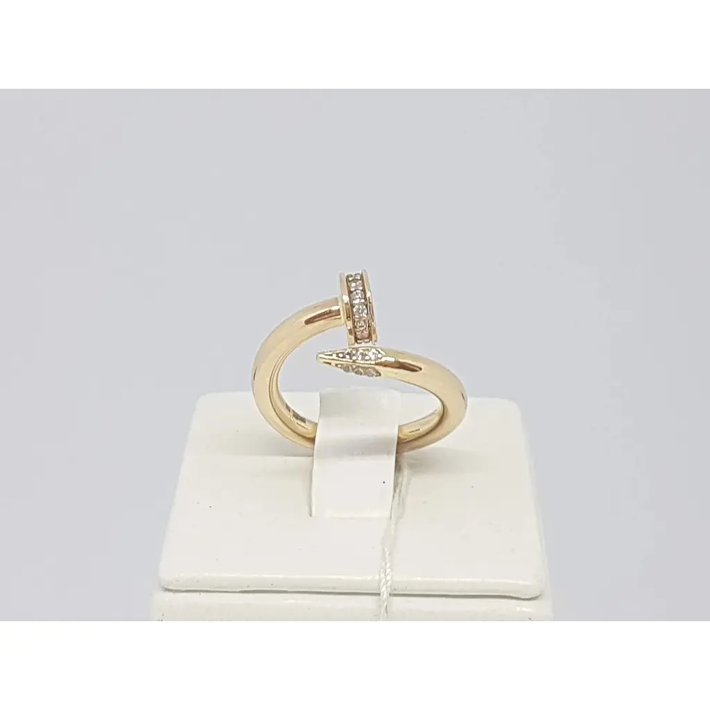 Золотое кольцо Столичная Ювелирная Фабрика с фианитами. 154007 16 - фото 4