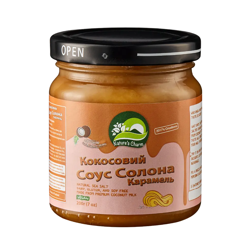 Соус кокосовий "Солона карамель" 200г Nature`s Charm
